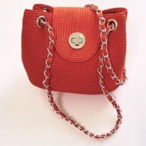 Stylish hot pink Chain Strap Women's Bag